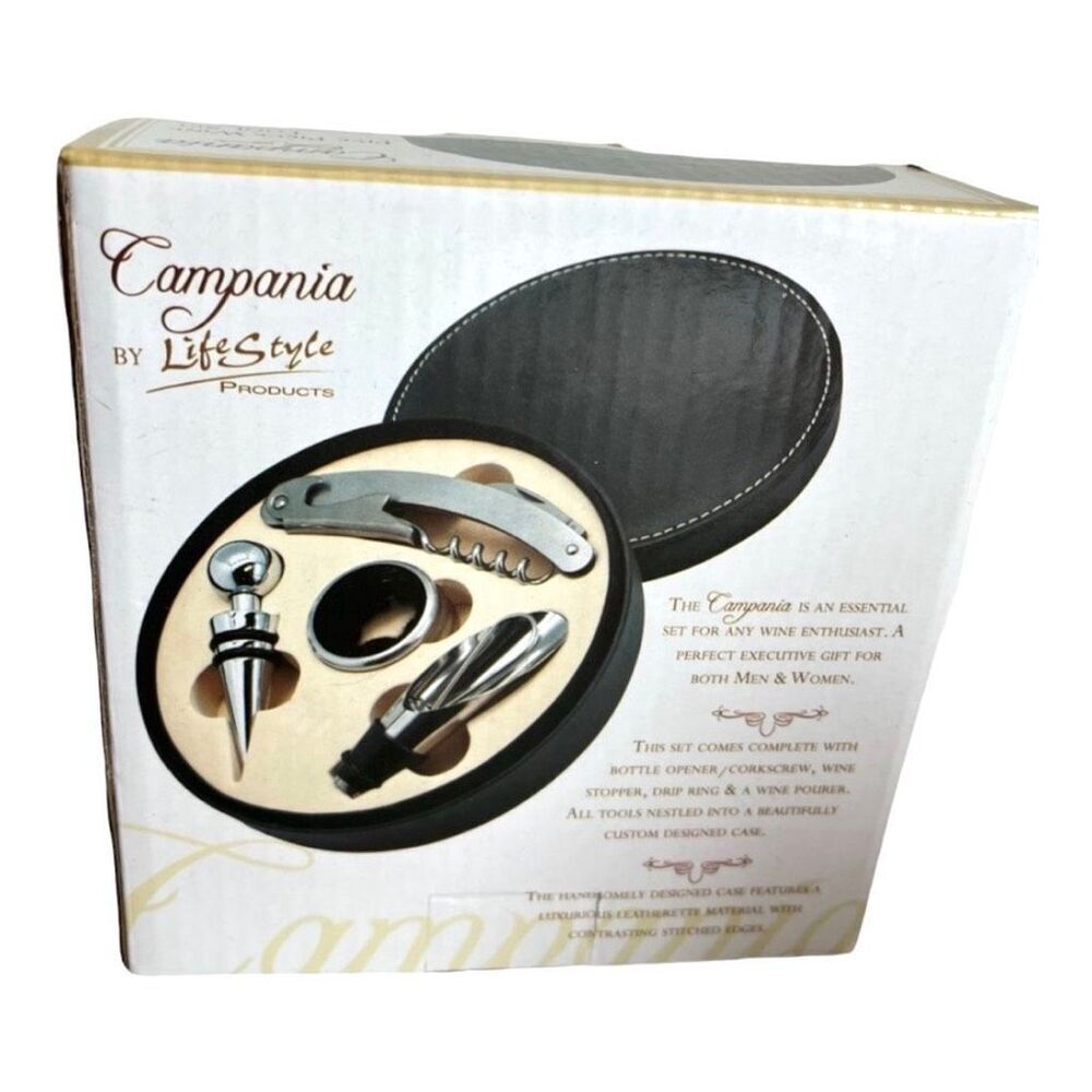 New in Box Campania by Lifestyles Wine Enthusiast Gift Set